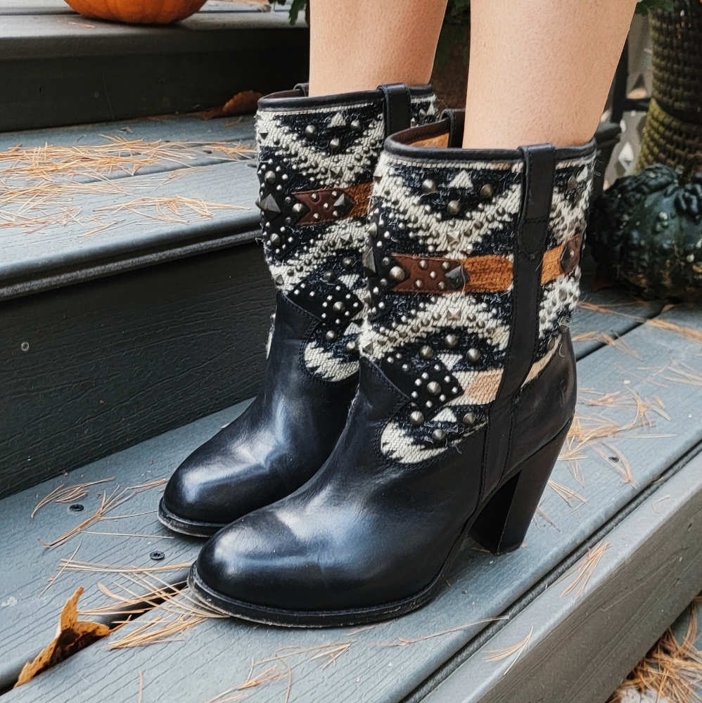 Frye Navajo Jenny Studded Heeled Boots - Picture 13 of 16